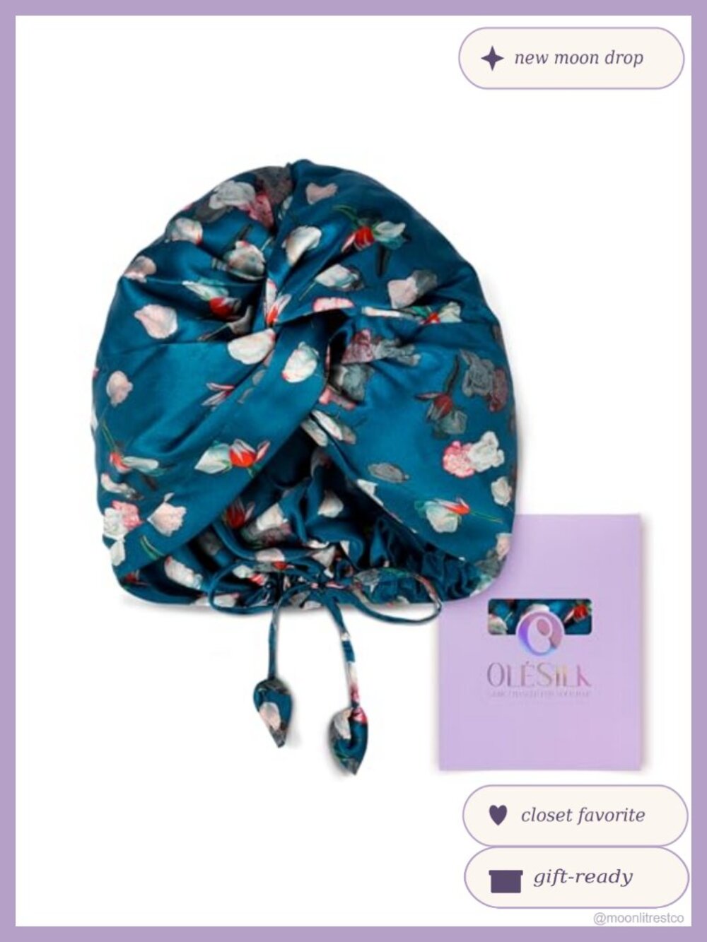 100% Mulberry Silk Hair Bonnet for Sleeping Adjustable Anti-Frizz Sleep Cap